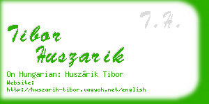 tibor huszarik business card